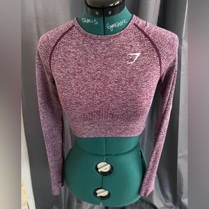Gymshark Purple Long Sleeve Crop Top